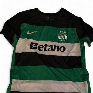 Nike Black and Green Women's Jersey